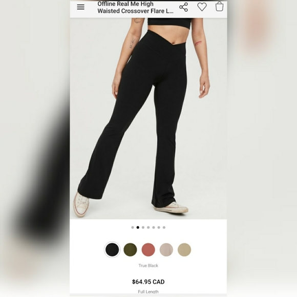 BNWT Aerie Crossover Flare Leggings
